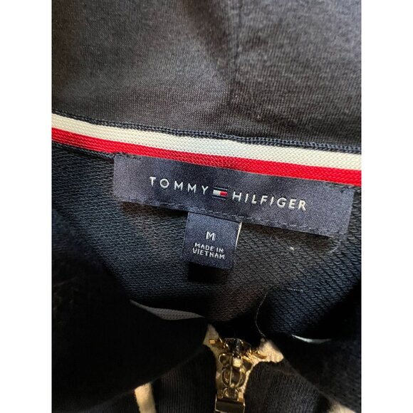 Tommy Hilfiger Women's Hooded Zip Up Jacket Long Sleeve Stretch Size M Black - Picture 3 of 10